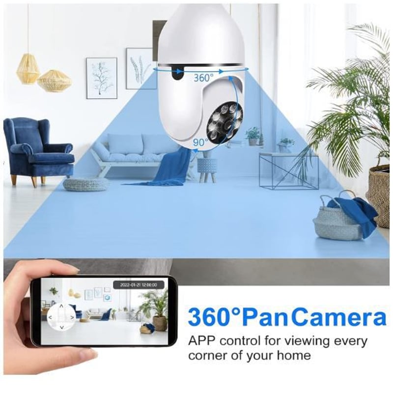 Foco Camara 360° Wifi Full HD