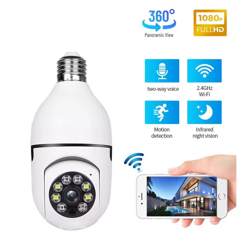 Foco Camara 360° Wifi Full HD