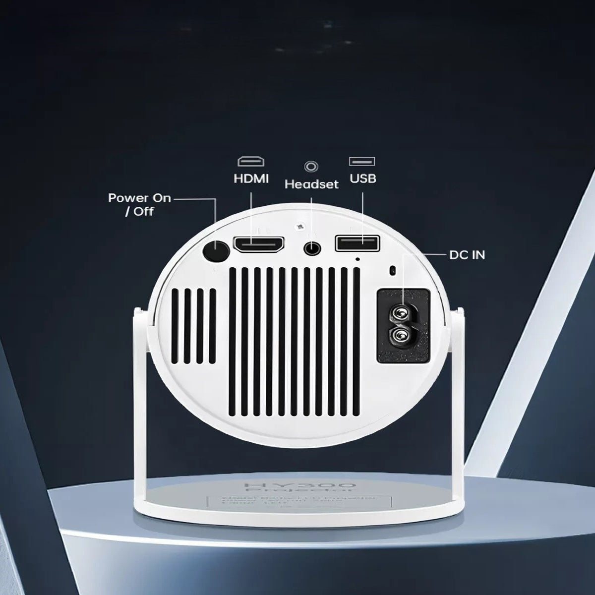 Proyector HY300 con WIFI6 y Bluetooth FULL HD 1080P con Android Tv
