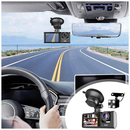 Cámara grabadora de visión delantera y trasera para coche HD 1080P