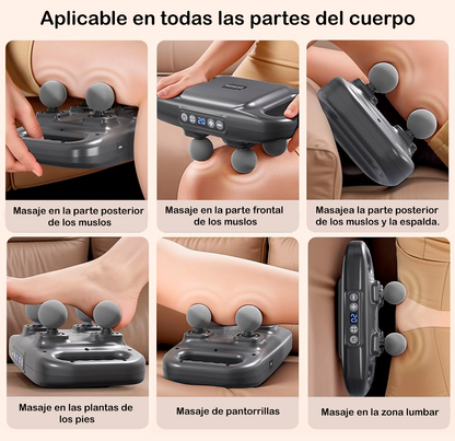 Masajeador Muscular 4 Cabezales Recargable