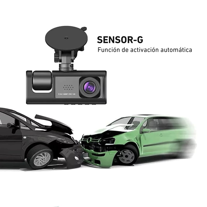 Cámara grabadora de visión delantera y trasera para coche HD 1080P