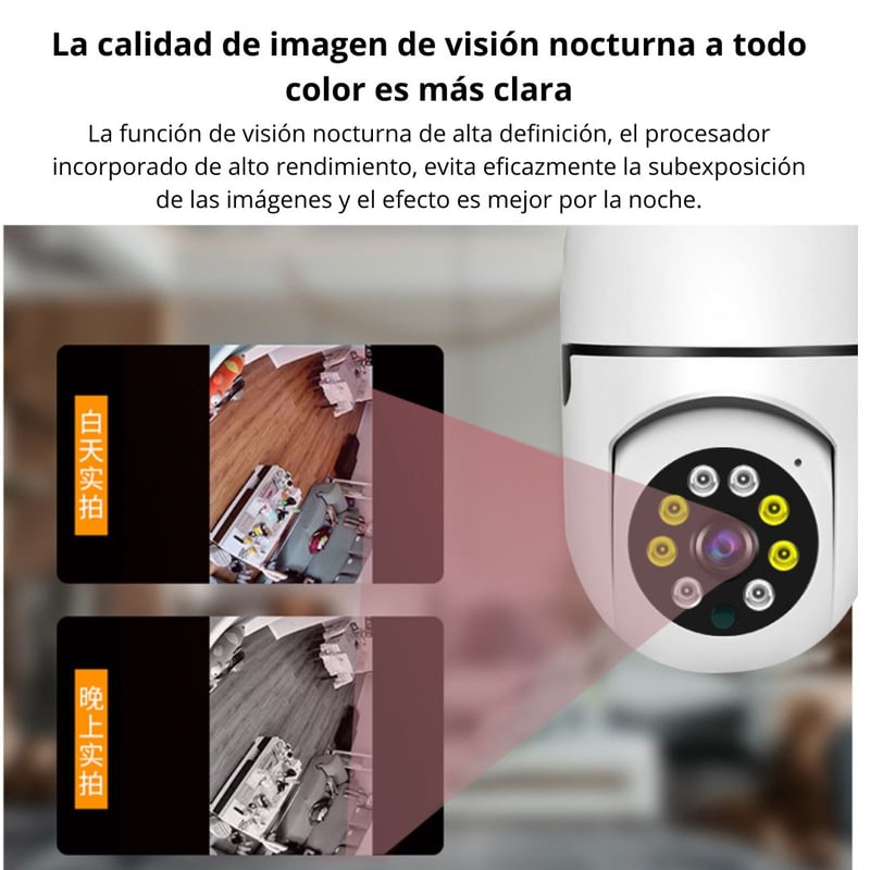 Foco Camara 360° Wifi Full HD