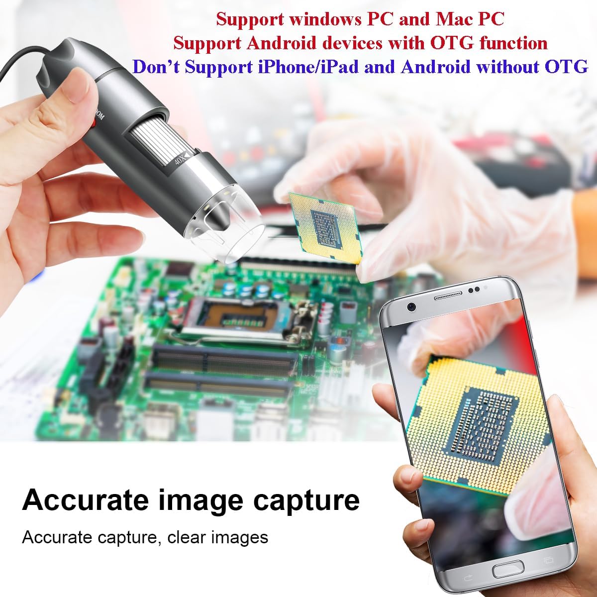Camara Microscopica Digital Para Laptop y Celular