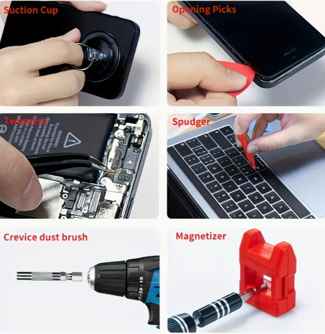 Kit de Destornilladores de Precisión 115 en 1 para Teléfonos Móviles