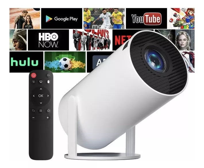 Proyector HY300 con WIFI6 y Bluetooth FULL HD 1080P con Android Tv