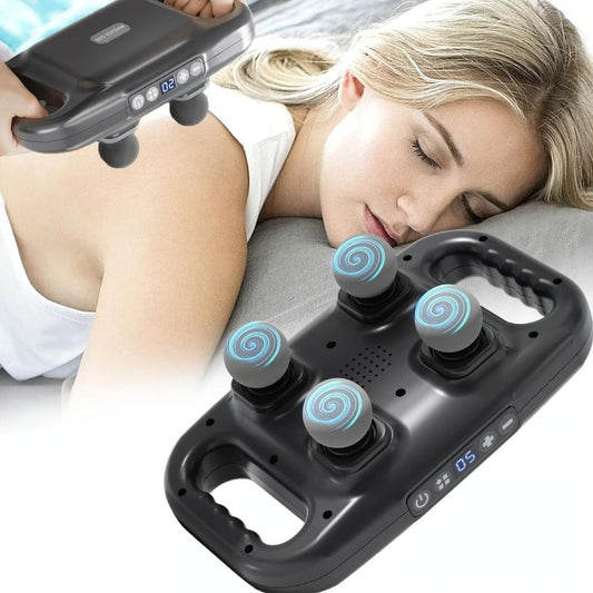 Masajeador Muscular 4 Cabezales Recargable