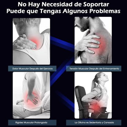 Pistola Masajeadora Profesional 8 en 1 Recargable