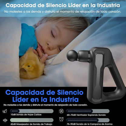 Pistola Masajeadora Profesional 8 en 1 Recargable